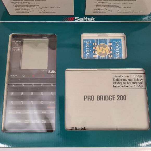 Vintage New 1989 Saitek Pro Bridge 200 Advanced Bridge Computer Game New - Picture 3 of 6